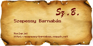Szepessy Barnabás névjegykártya
